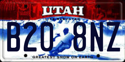 UT license plate B208NZ