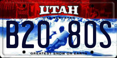 UT license plate B208OS