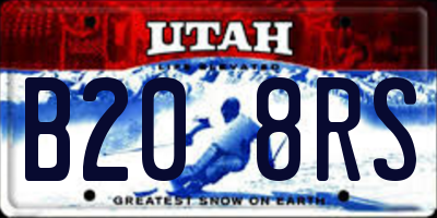 UT license plate B208RS