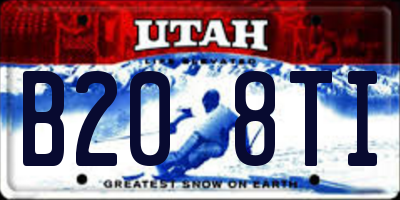 UT license plate B208TI