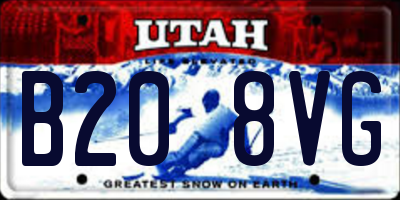 UT license plate B208VG
