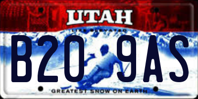 UT license plate B209AS