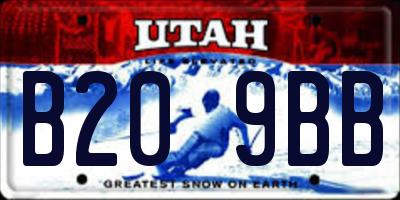 UT license plate B209BB
