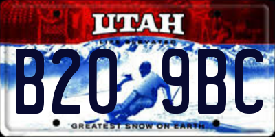 UT license plate B209BC