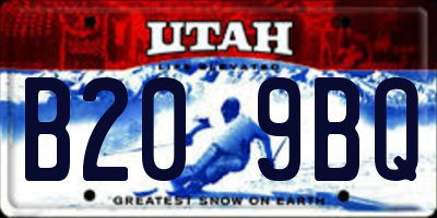 UT license plate B209BQ