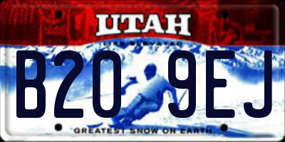 UT license plate B209EJ