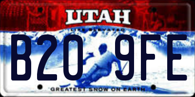 UT license plate B209FE