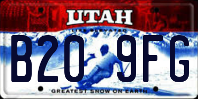 UT license plate B209FG