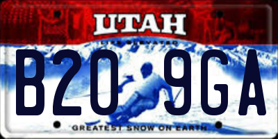 UT license plate B209GA