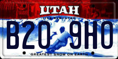 UT license plate B209HO