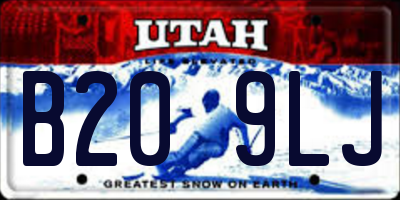 UT license plate B209LJ