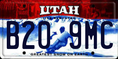 UT license plate B209MC