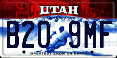UT license plate B209MF