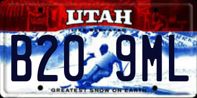 UT license plate B209ML