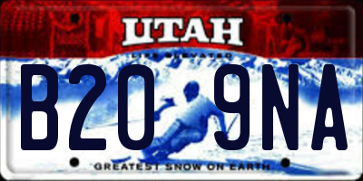UT license plate B209NA