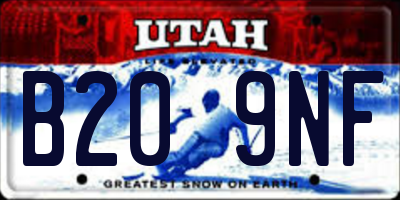UT license plate B209NF