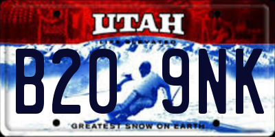 UT license plate B209NK