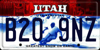UT license plate B209NZ