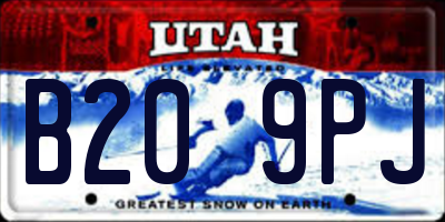 UT license plate B209PJ