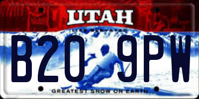 UT license plate B209PW