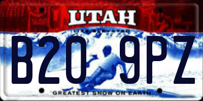 UT license plate B209PZ