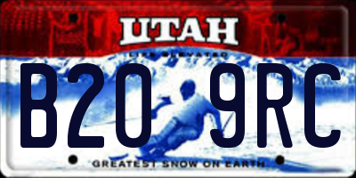 UT license plate B209RC