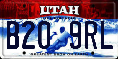 UT license plate B209RL