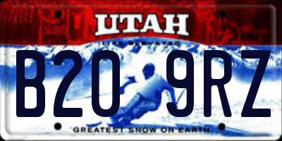 UT license plate B209RZ