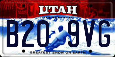 UT license plate B209VG