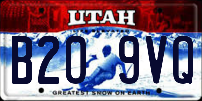 UT license plate B209VQ