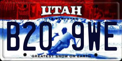 UT license plate B209WE