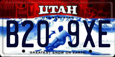 UT license plate B209XE