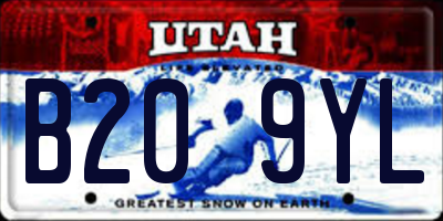 UT license plate B209YL