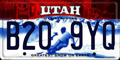 UT license plate B209YQ