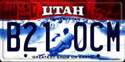 UT license plate B210CM
