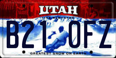UT license plate B210FZ