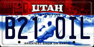 UT license plate B210IL