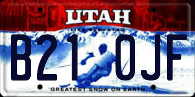 UT license plate B210JF