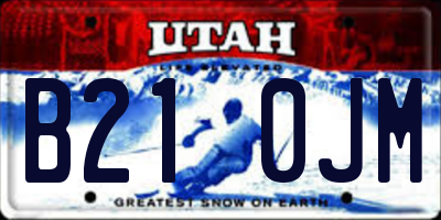 UT license plate B210JM