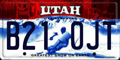 UT license plate B210JT