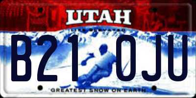 UT license plate B210JU