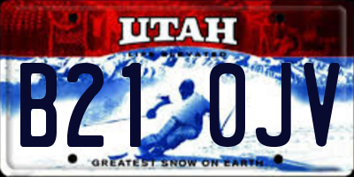 UT license plate B210JV