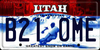 UT license plate B210ME