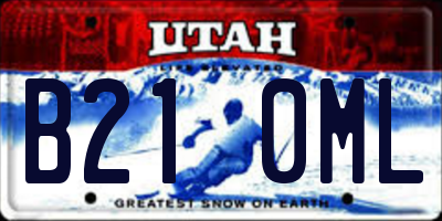 UT license plate B210ML