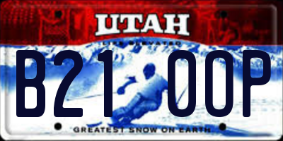 UT license plate B210OP