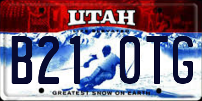 UT license plate B210TG