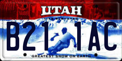 UT license plate B211AC