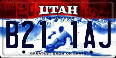 UT license plate B211AJ