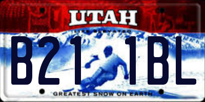 UT license plate B211BL