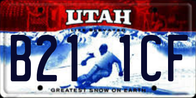 UT license plate B211CF